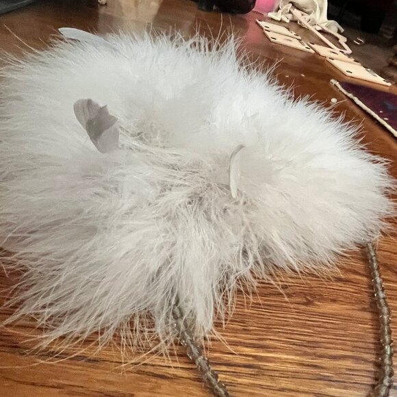 Gorgeous Vintage Delphine Pariente Made in France Feather Purse 1985 - EUC -Rare - Picture 4 of 16